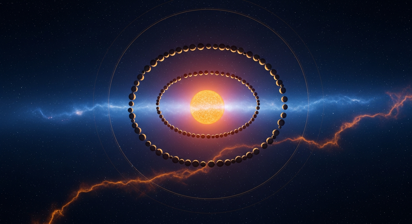 Planets click into place on an unseen cosmic lattice