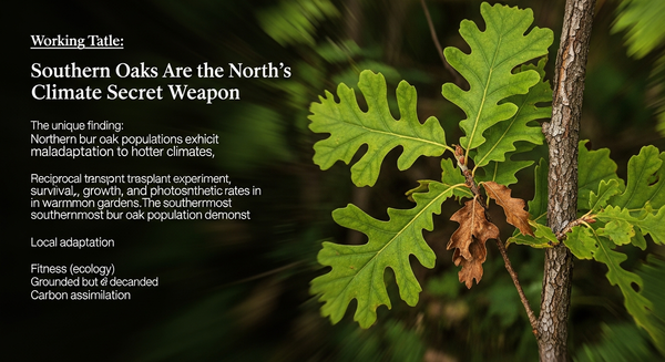 Southern Oaks Are North's Climate Secret Weapon